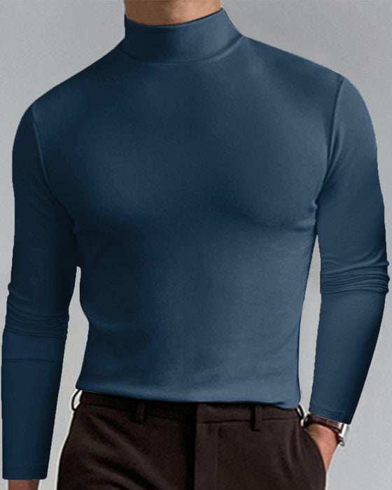 Herren Langarm T-Shirt Mit Schmalem Ausschnitt