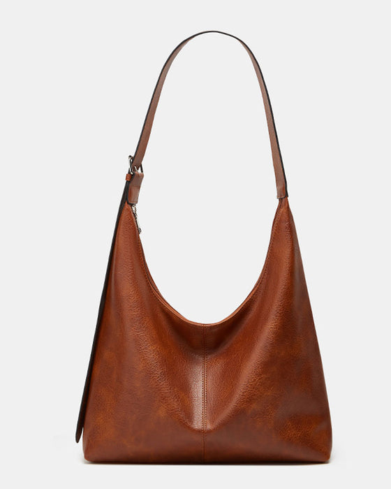 Tasche Damen Unifarben Pu Leder Schulter
