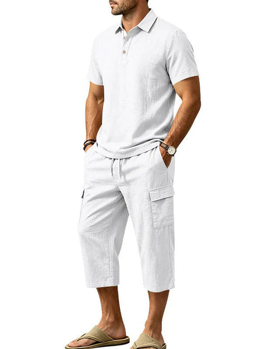 Set Polo Oberteil Capri Hose