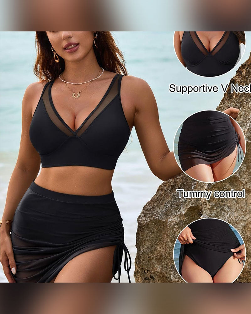 Bikini Bade Rock Hohe Taille