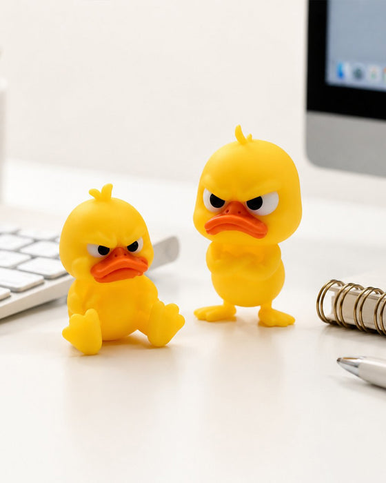 Ente 3D Gedruckt Wütend Klein Gelb