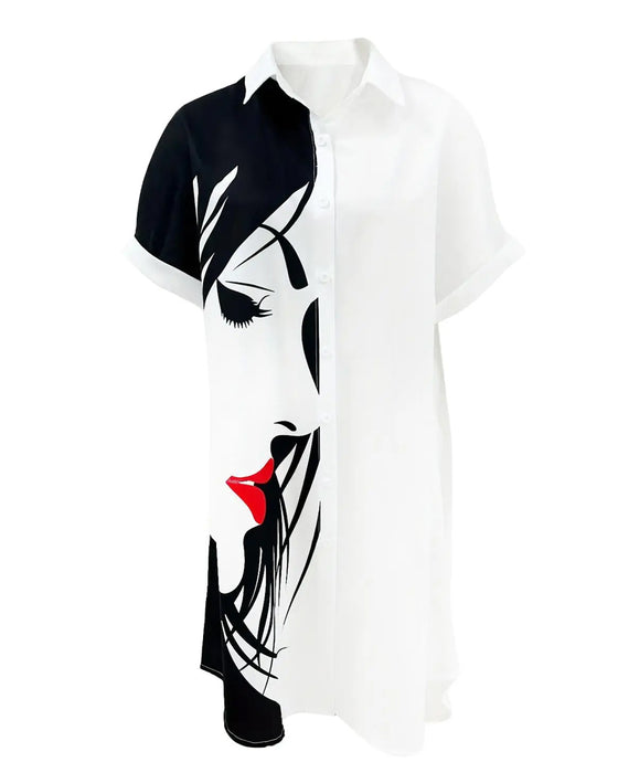 Kleid bedruckt Kurzarm
