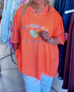 Kapuzenoberteil ein übergroßes Casual