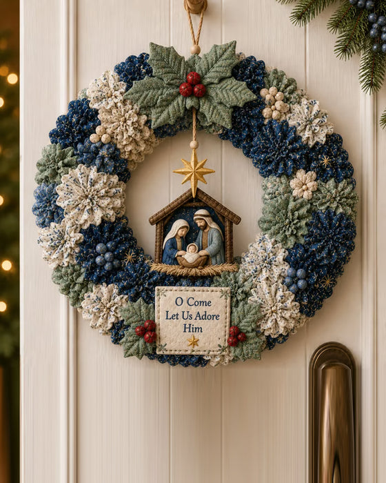 ❄️🎄 3D-Stoff-Steckkranz-Bastelset