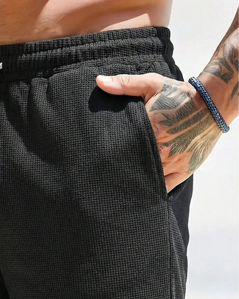 Shorts Herren Waffel Lässig