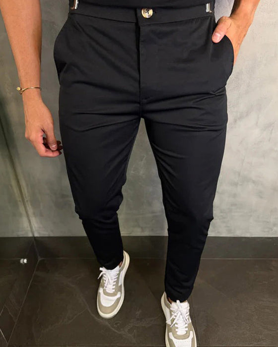 Hose Herren Stretch Schmal Geschnitten