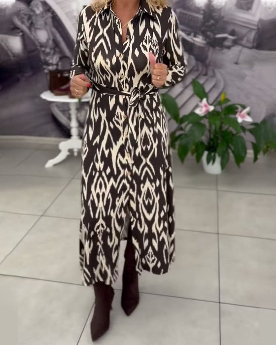 Kleid Mit Geometrischem Muster Merkmal