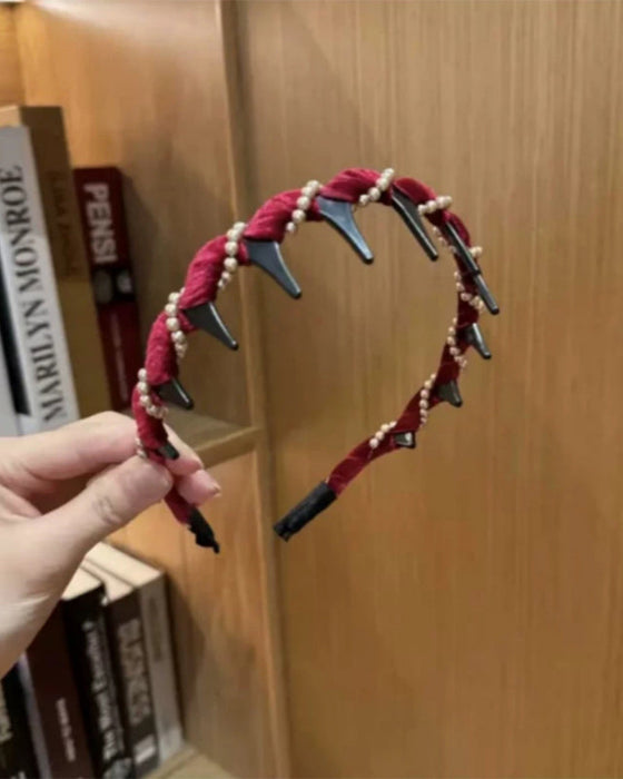 Haarband Vintage Hoher Schädel Kunstperle