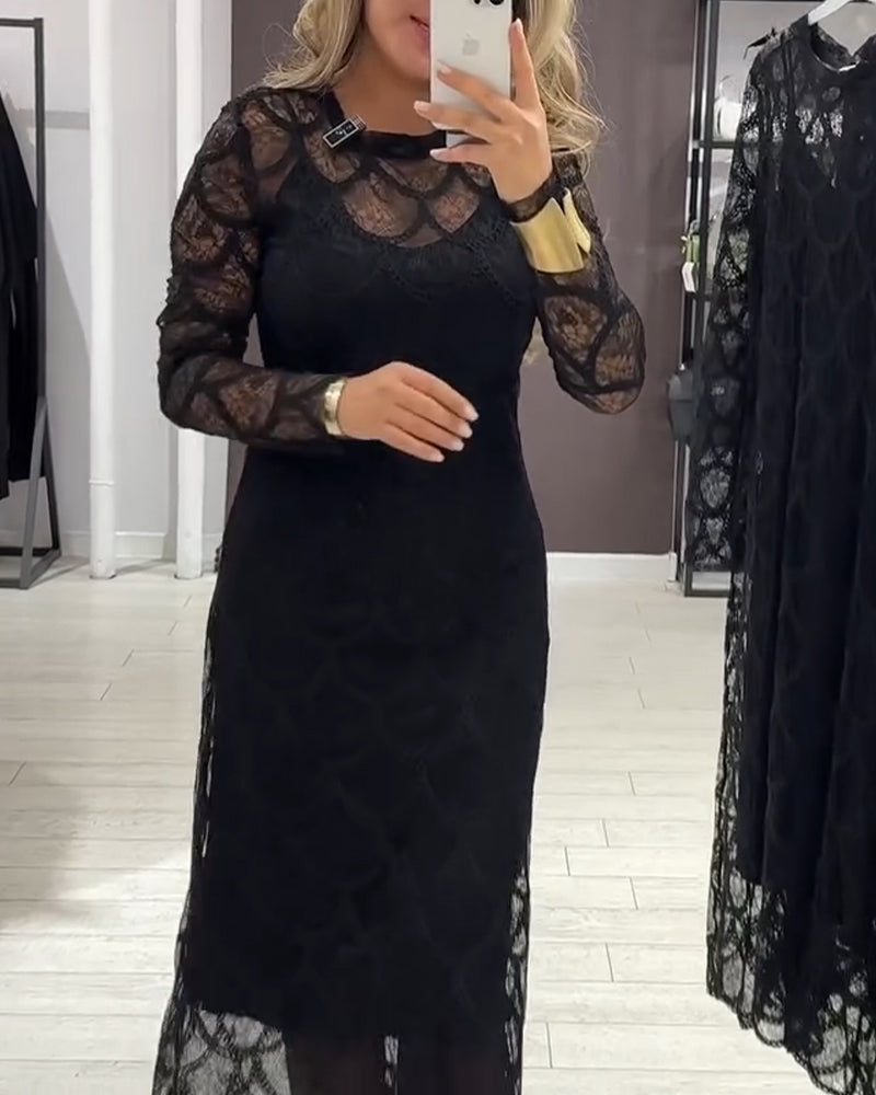 Cover Up & Cami Kleid Set Spitze