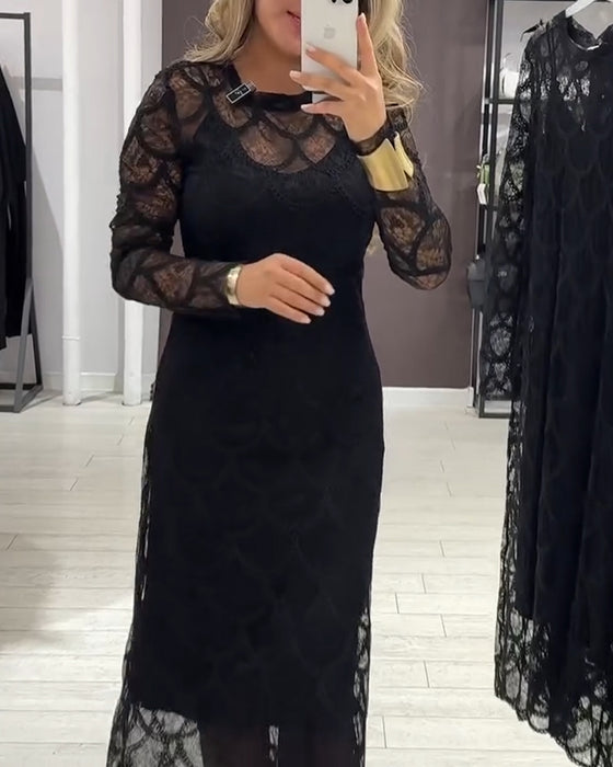 Cover Up & Cami Kleid Set Spitze