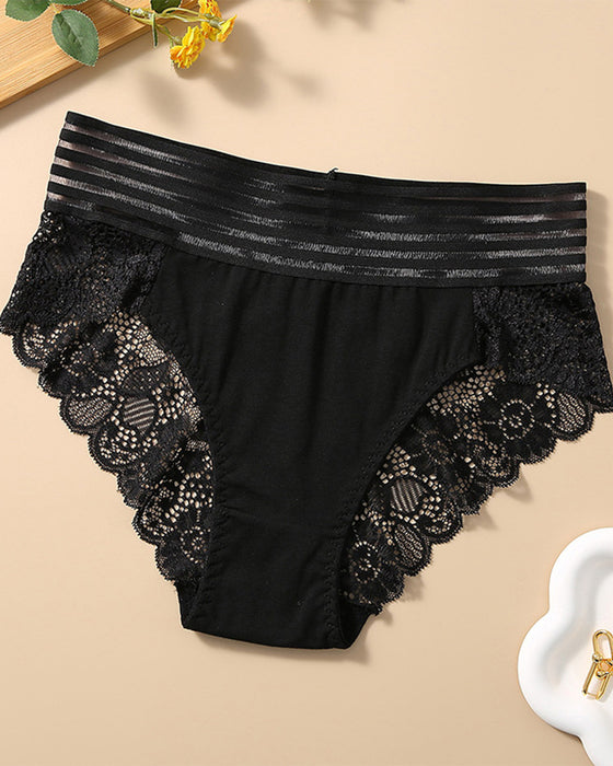 Slip Weite Taille Spitze