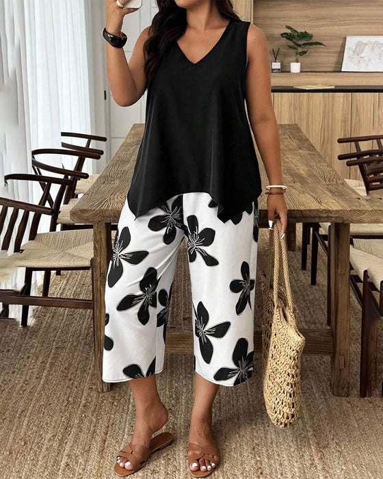 Set Elegant Print Ärmellos
