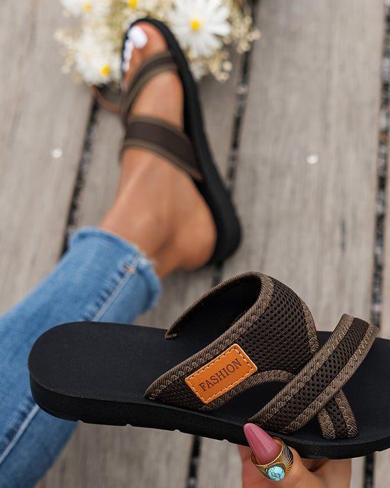 Sandalen Minimalistisch Mesh Schlüpfer Modisch Schieber