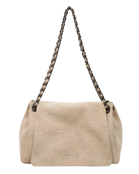 Tasche Einfach Wildleder Umhängetasche Schulter