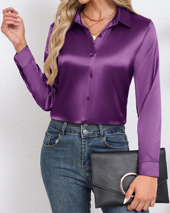 Hemd einfarbig langärmlig drapiert