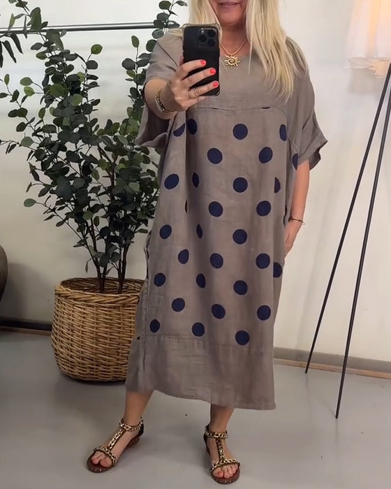 Kleid Locker Casual Punkte Druck