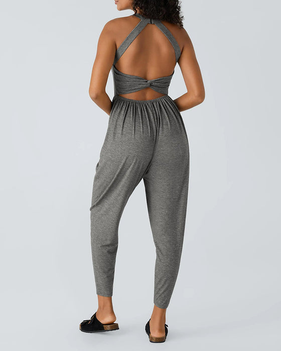 Overall Damen Rückenlos Bündchen