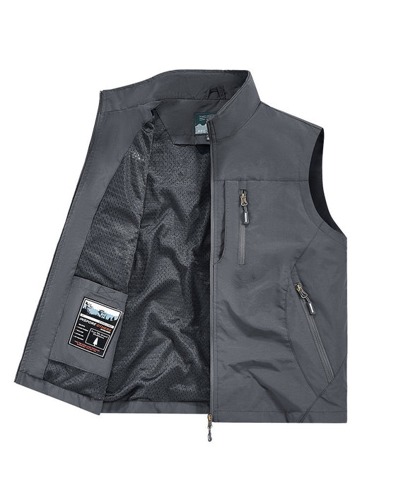 Zeitbegrenzter Sale – 50 % Rabatt🔥🧥 Übergroße Sleevelose Westenjacke Für Herren Mit Taschen