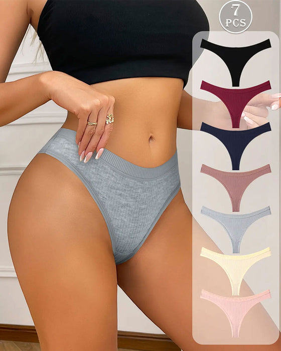 Slip Damen Atmungsaktiv Vertikal Gestreifte Textur Fühlt Sich Bequem An Modisch Mittelwaist