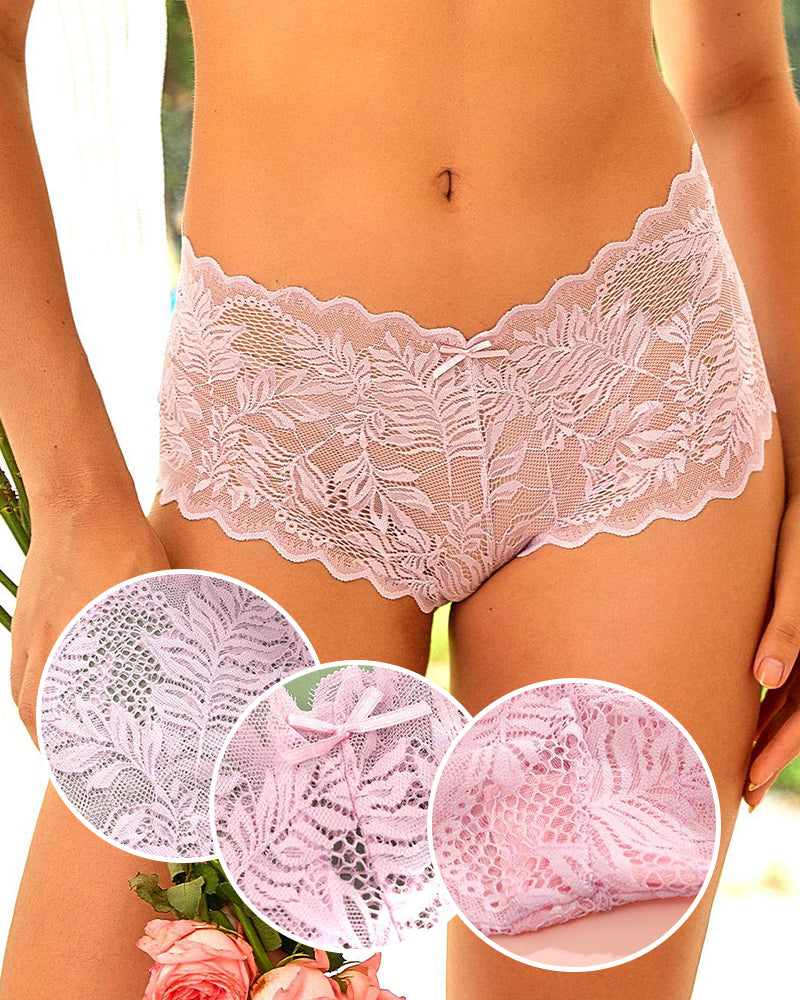 Damen 8er-Pack Sexy V-Bund Spitzen-Po-String