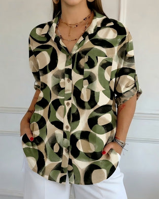 Hemd Kreis-Druck Entspannte Passform