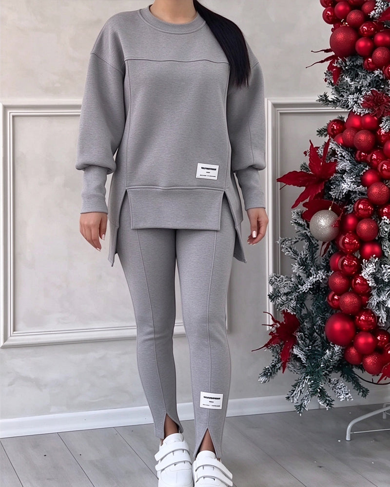 Set Bedruckt Sweatshirt Und Jogginghose