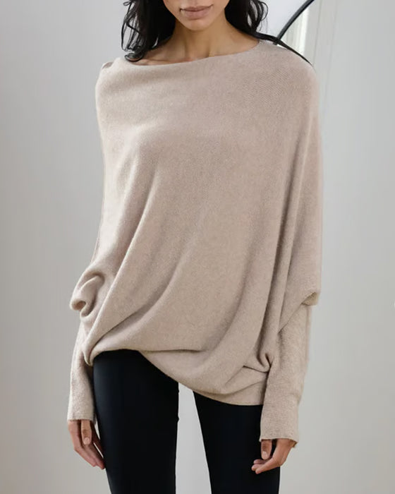 Innovative Asymmetrische Drapierte Strickmode