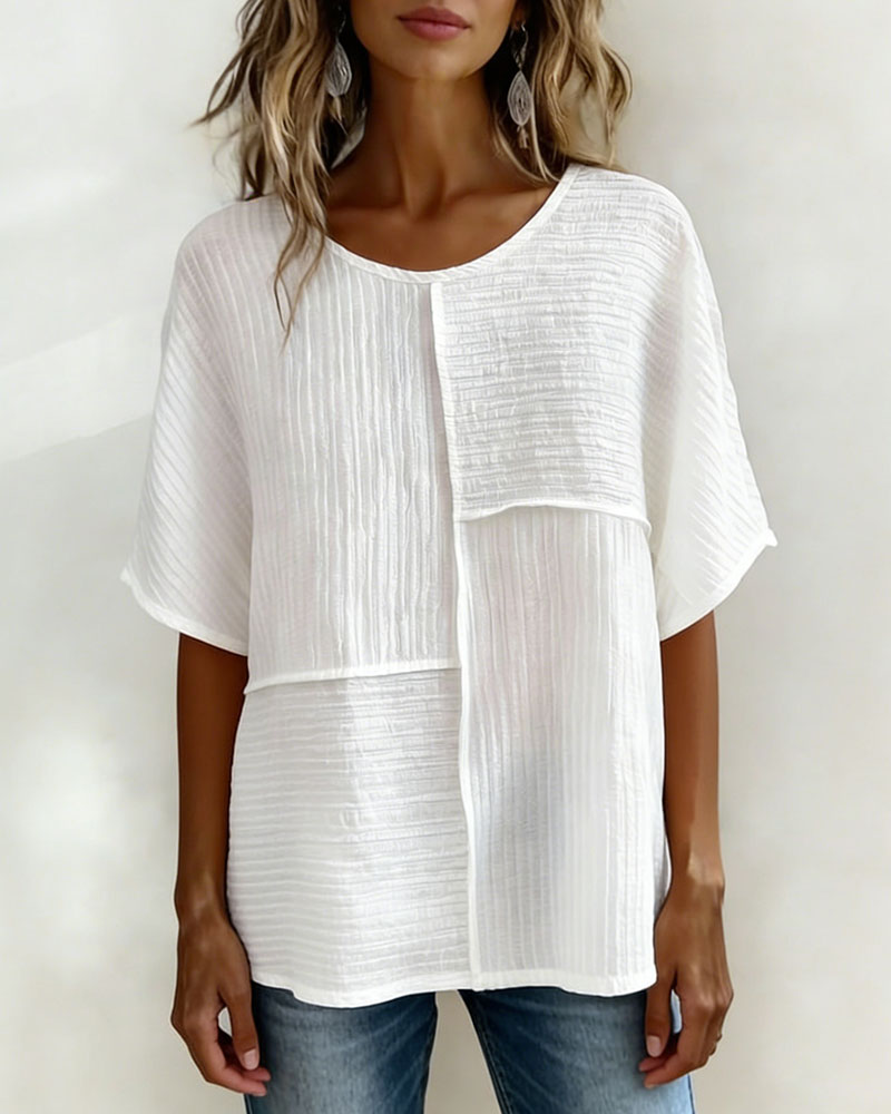 Top Vertikal Strukturiert Patchwork Locker