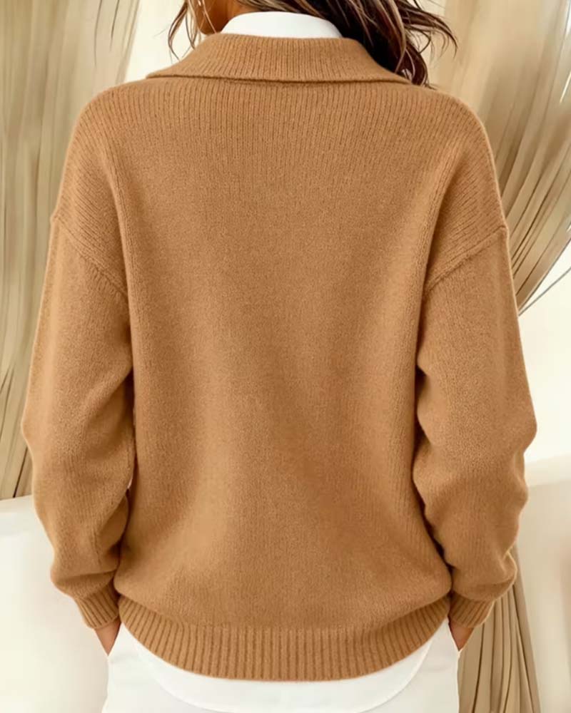 Pullover Langarm Einfarbig