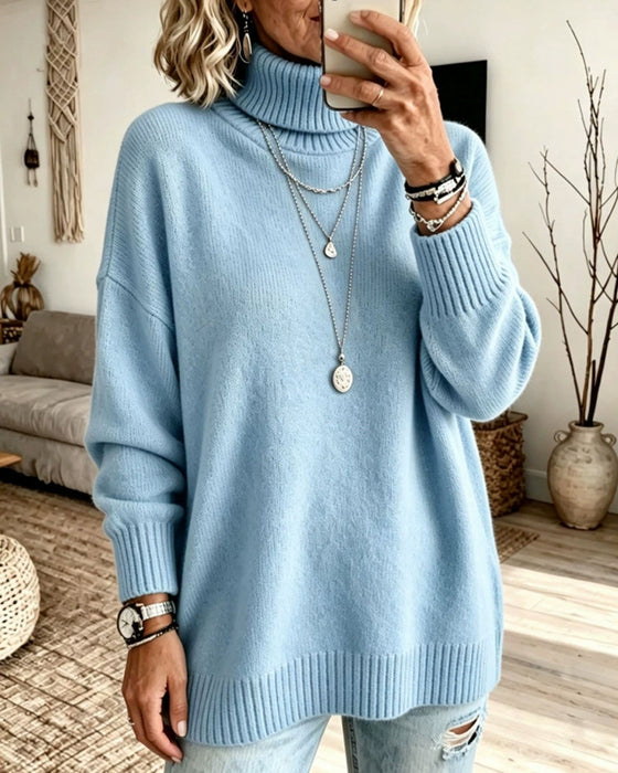 Pullover Hoher Hals Locker