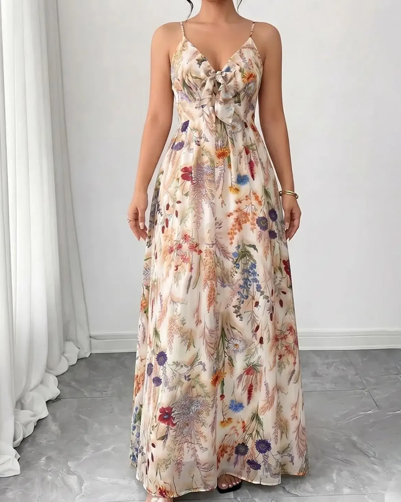 Kleid Lässig Camisole Maxi