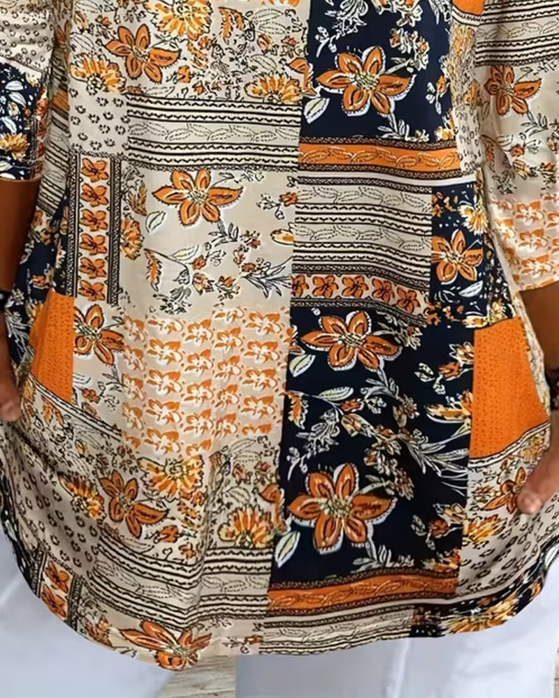 Top Vintage Blumendruck