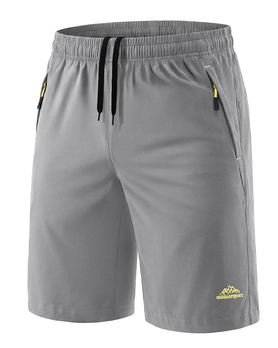 Shorts Gummibund Kordelzug Reißverschluss Sport