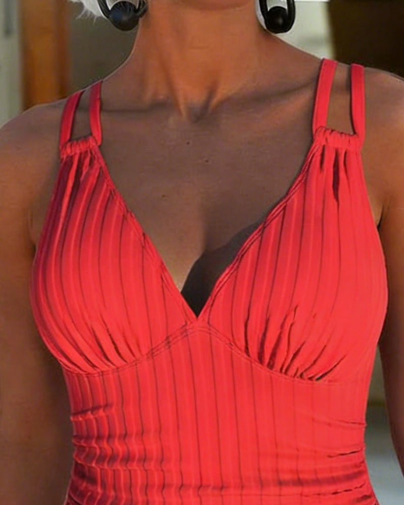 Rückenfreier Einteiliger Badeanzug Mit Cutouts