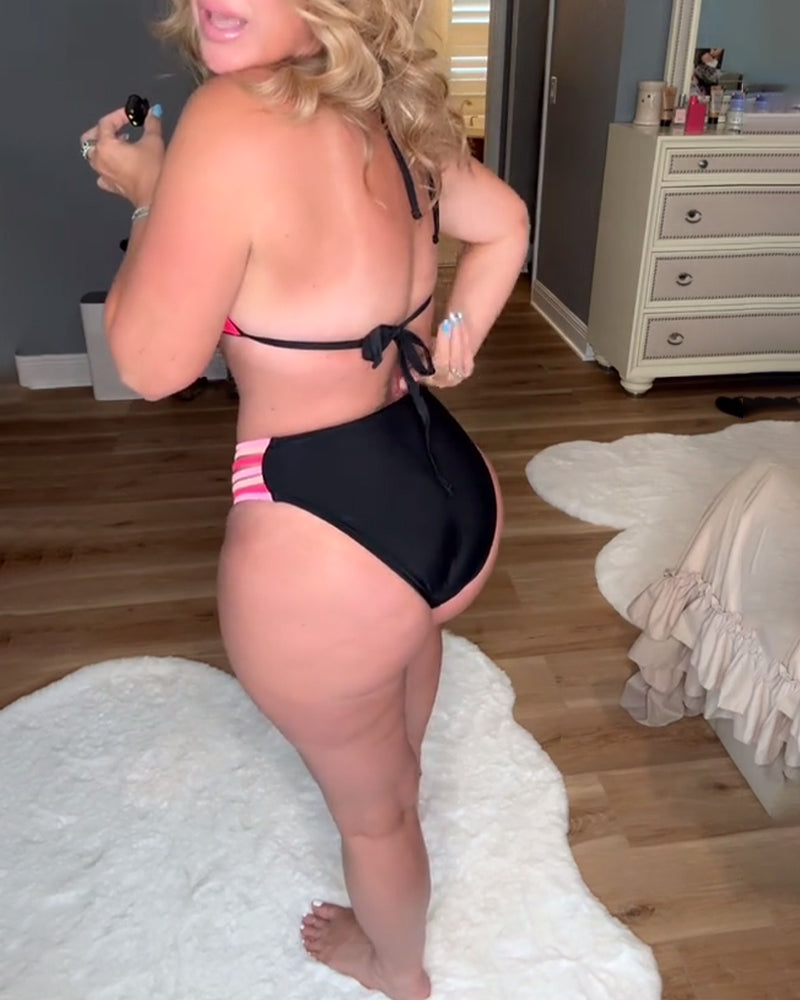 Bikini Sexy bunt gestreift