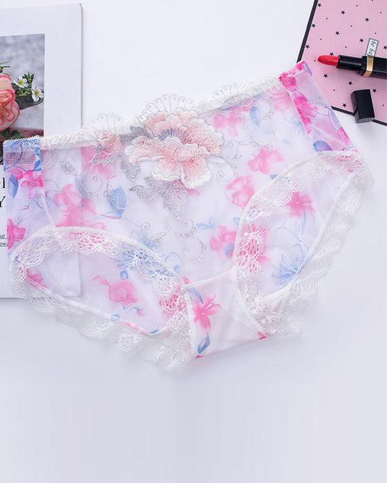 Antibakterielle Slip Mit Spitzenstickerei
