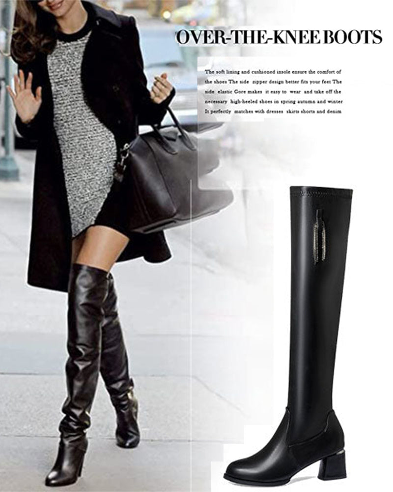 🔥 LETZTER TAG ANGEBOT 🔥🌸✨Warme Lederstiefel für Damen