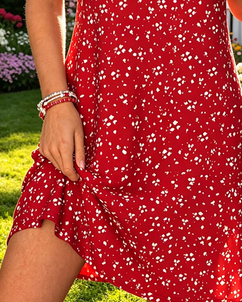 A-Linien-Kleid mit Rüschenbesatz