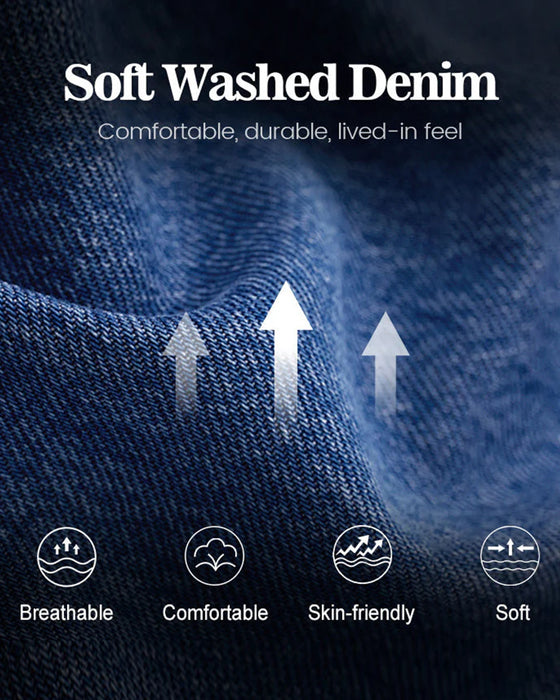 Jeans Multi-Knopf Gewaschen Locker