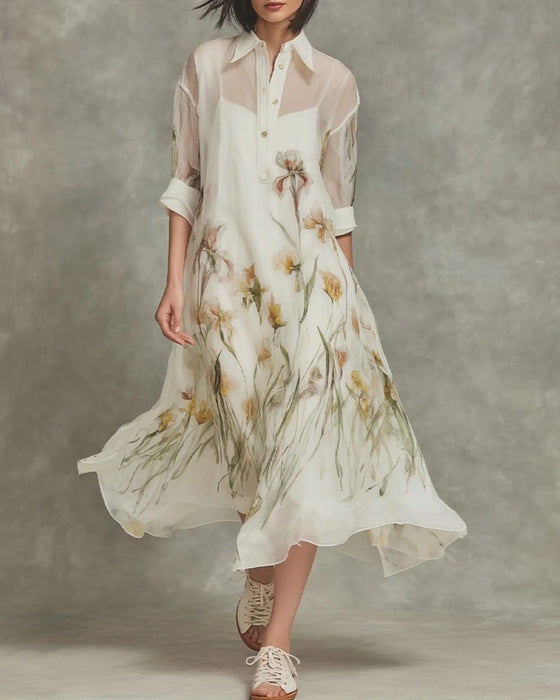 Set Spaghettiträger Kleid + Revers Cover-Up