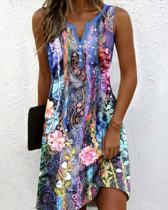 Freizeitkleid Mit Geheimnisvollem Druck