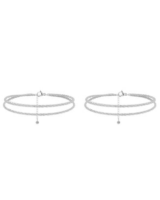 🏖️ Fußkettchen Damen Kc Gold & Sterling Silber
