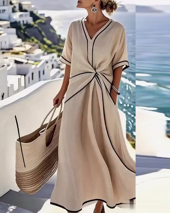 Kleid mit modischer Twist-Tasche