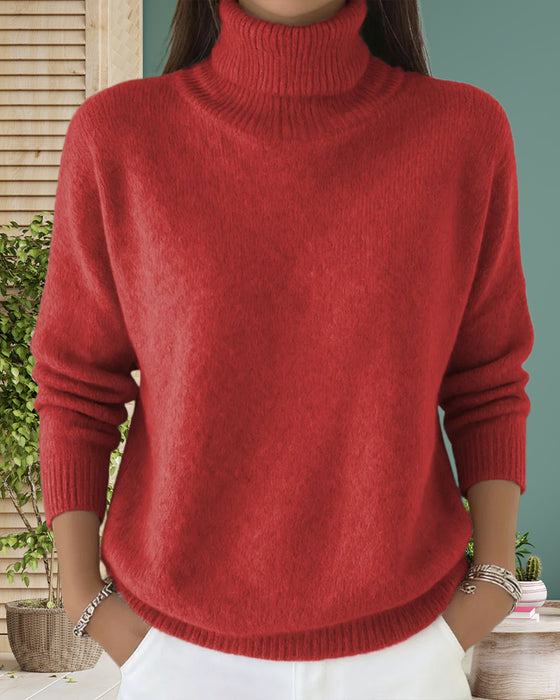 Pullover Rollkragen lässiger Stil