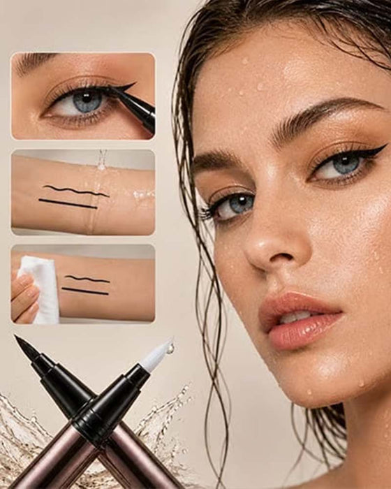 Dual-Tip Flüssig-Eyeliner – Scharfe Flügel, Kein Verschmieren, Den Ganzen Tag 🖊️✨