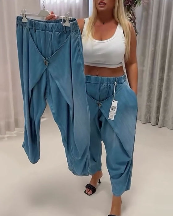 Hose mit trendigem Design und Laternenform