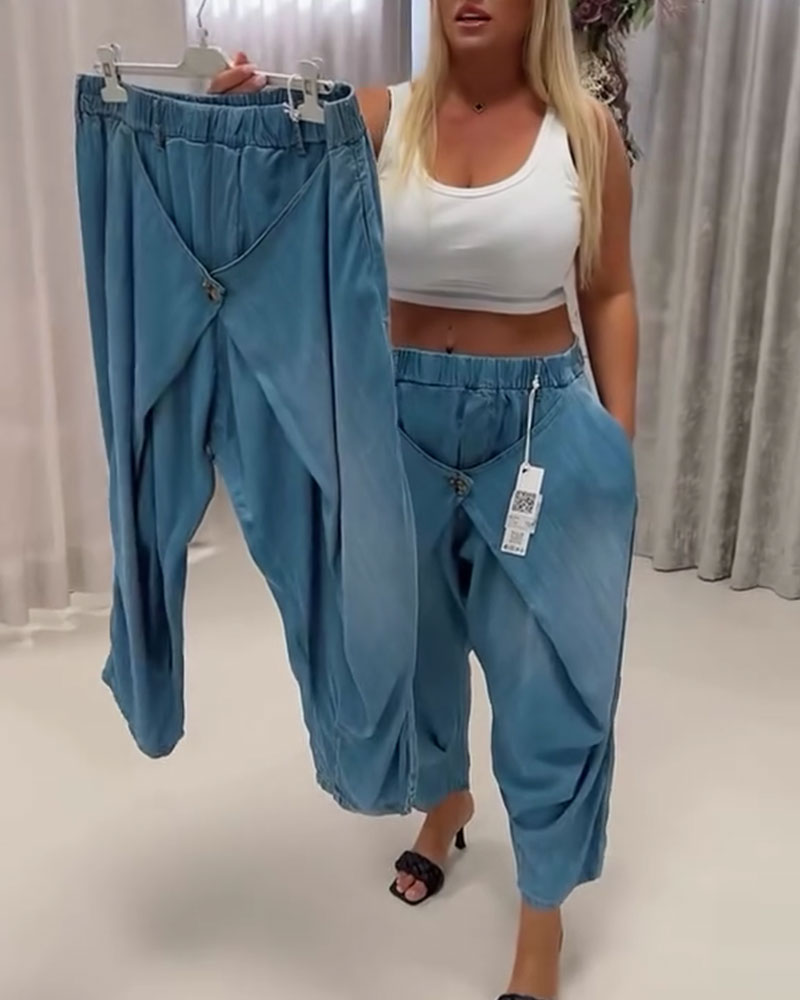 Hose mit trendigem Design und Laternenform