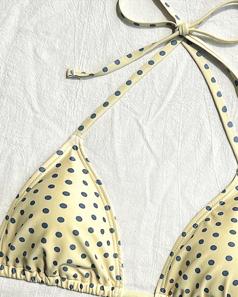 Bikini Trägerlos Tupfen Geteilt