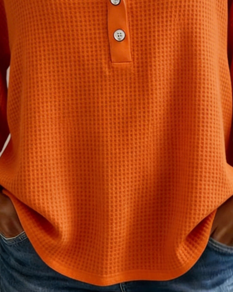 Top Quadratischer Ausschnitt Waffel