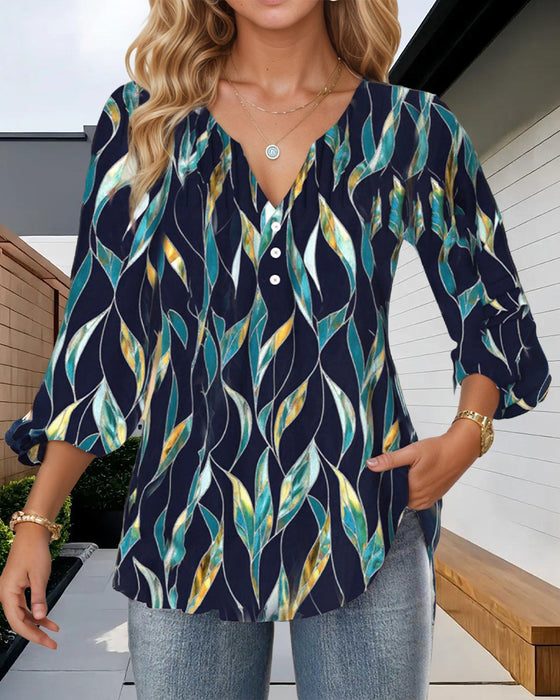 Bluse Casual V-Ausschnitt